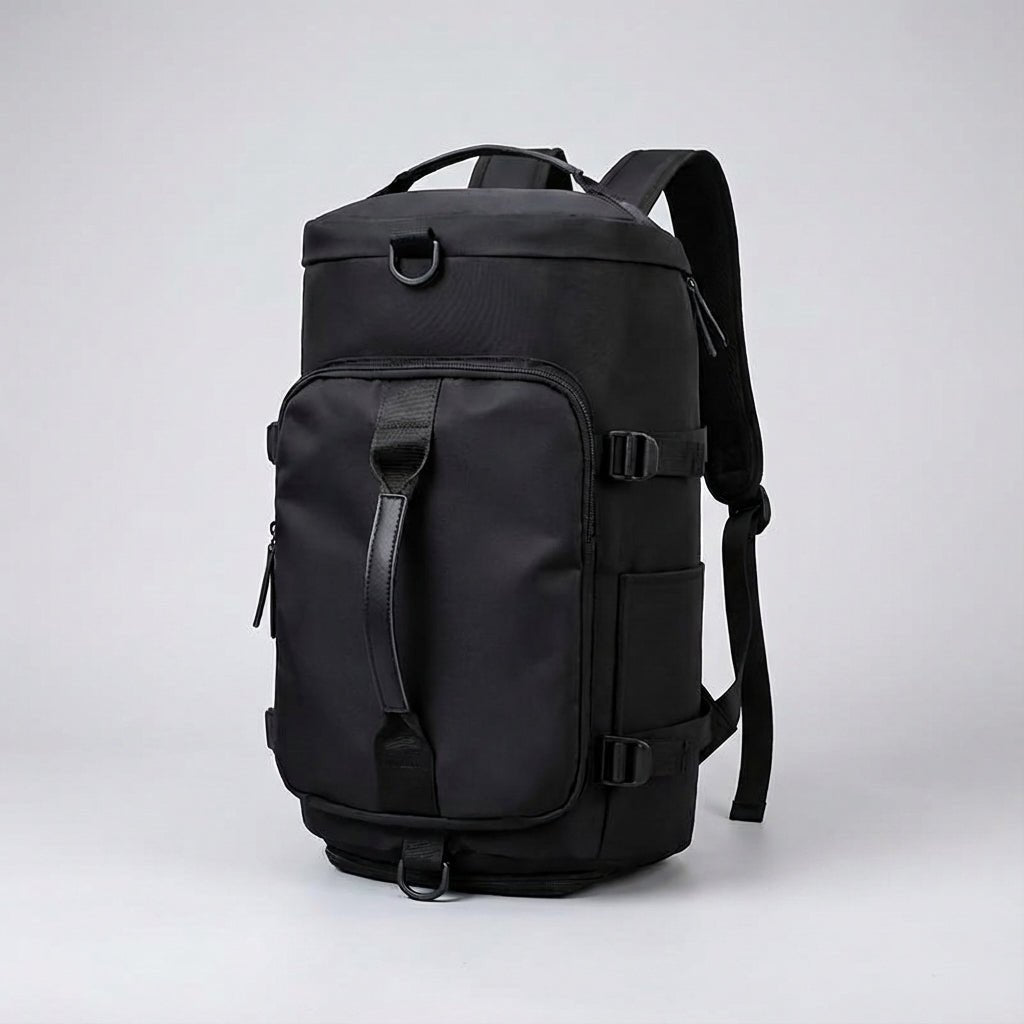 Lightweight travel backpack with waterproof design, ergonomic comfort features, and made from durable Oxford fabric, ideal carry-on for men. 0